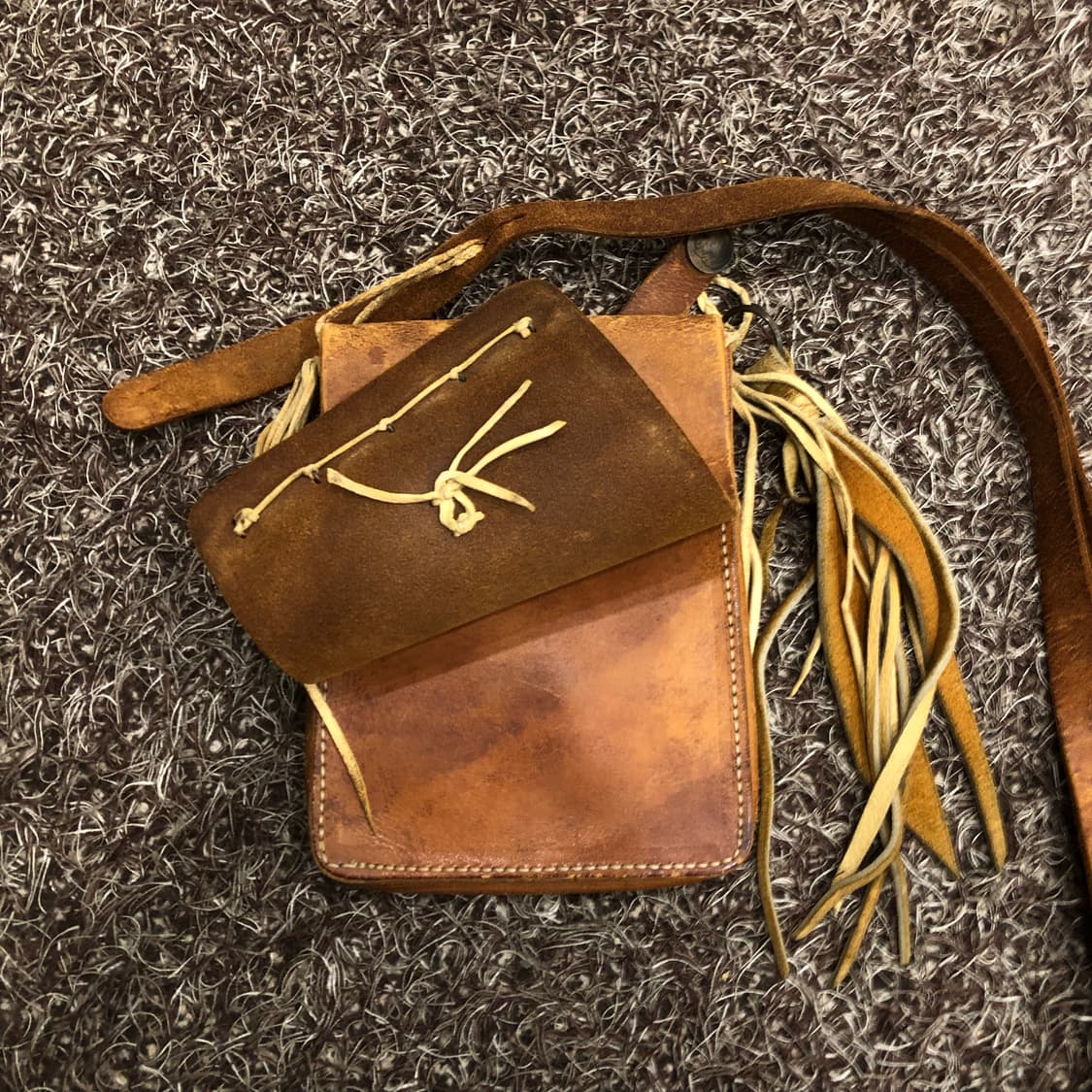 빈티지 웨스턴 레더 프린지 크로스백 상품이미지3