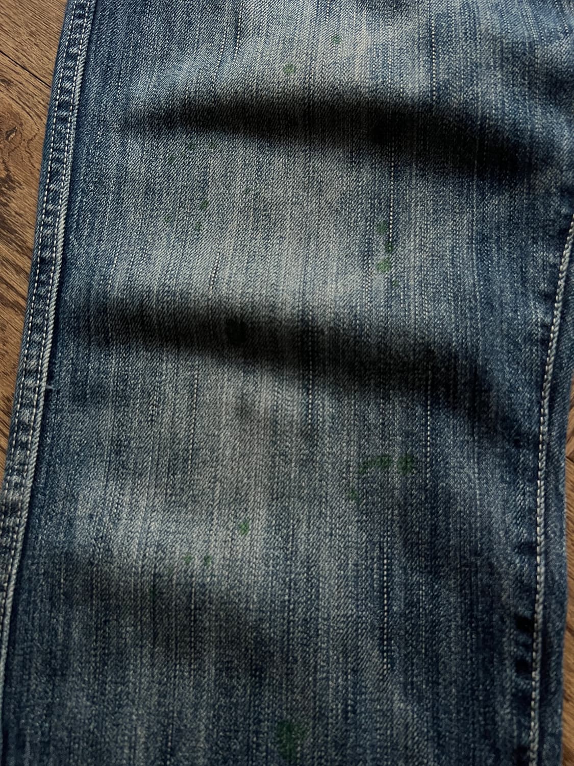 [36]Global Work 글로벌워크 서스펜더 버튼 퍼티그 데님 팬츠 상품이미지5