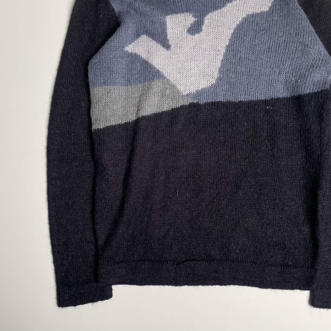 Emporio armani 모헤어 블렌드 컬러블럭 니트 상품이미지4