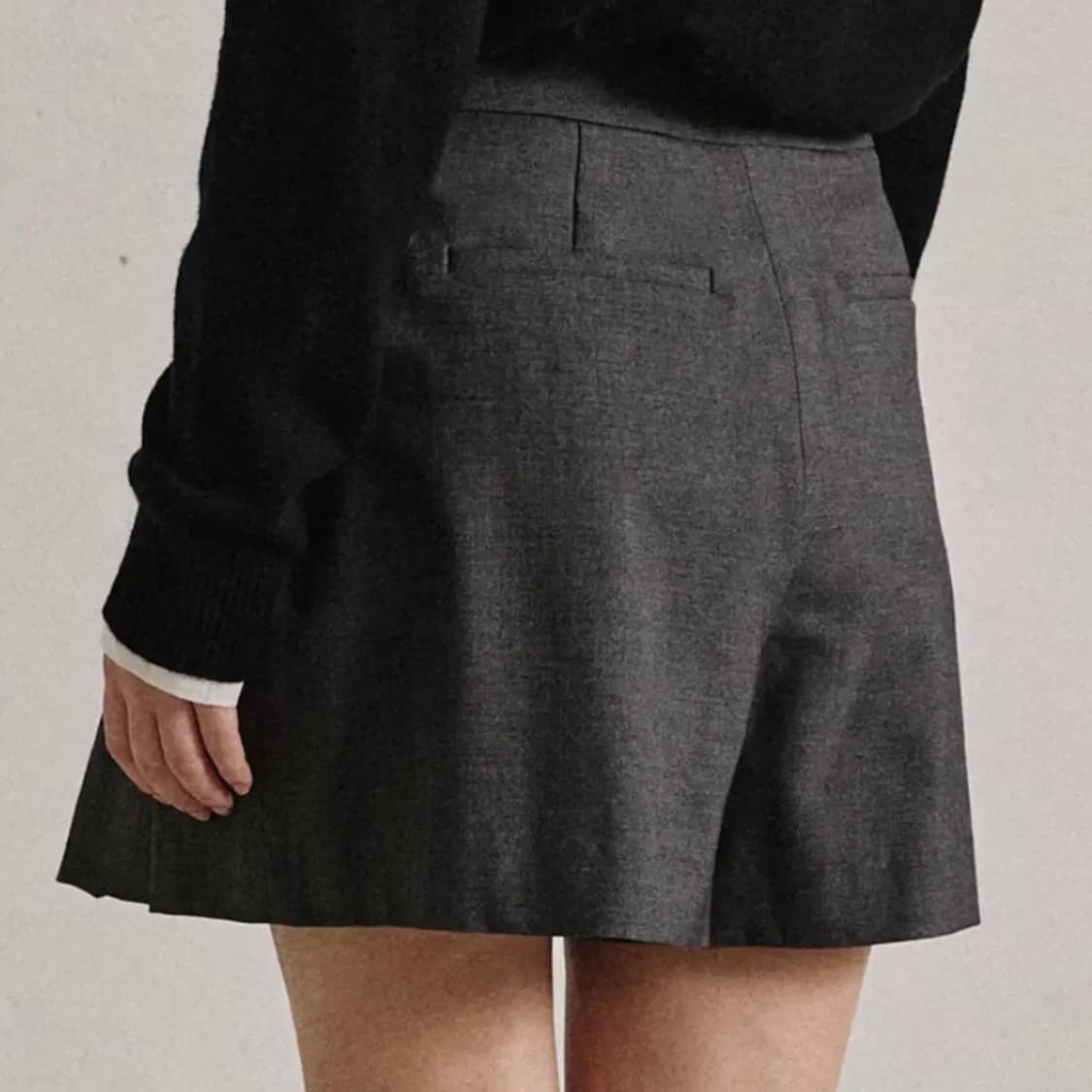 울 플리츠 스코트 미니 스커트 상품이미지2