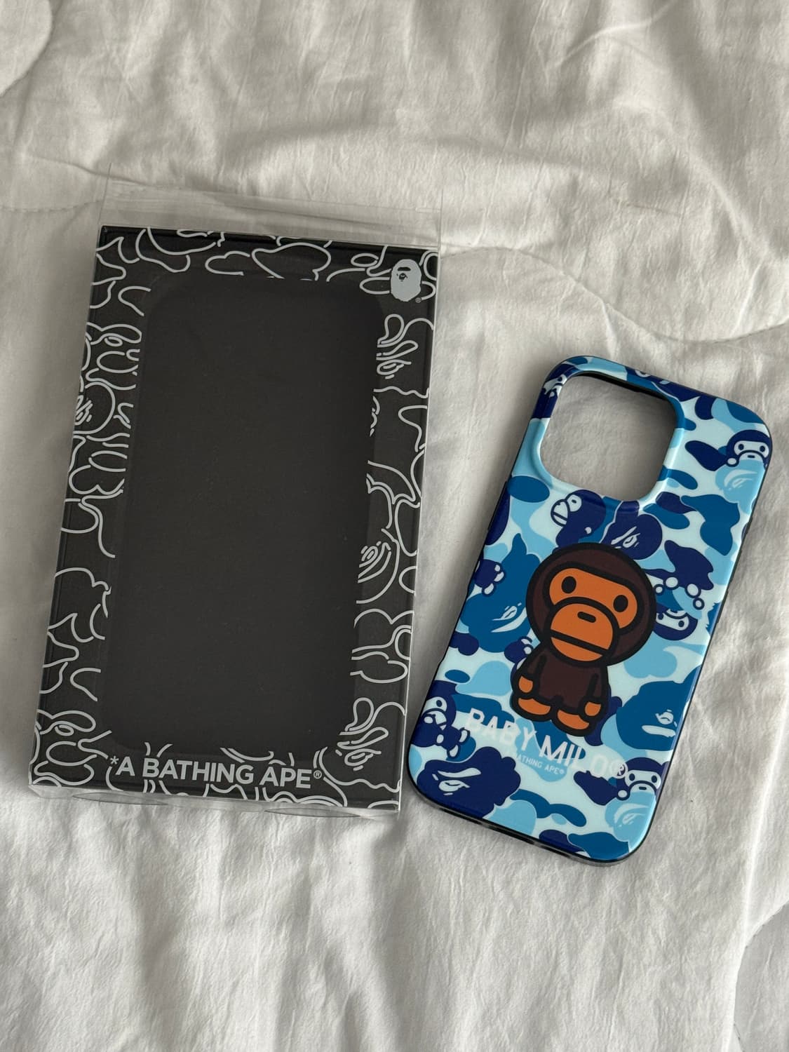 베이프 ABC 마일로 카모 아이폰 16 프로 케이스 블루 상품이미지2