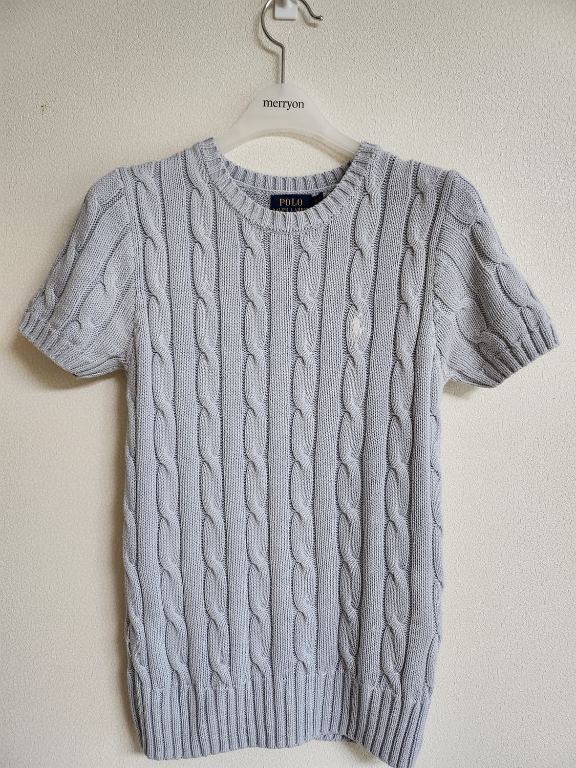 폴로랄프로렌 케이블반팔니트 (XS 상품이미지1