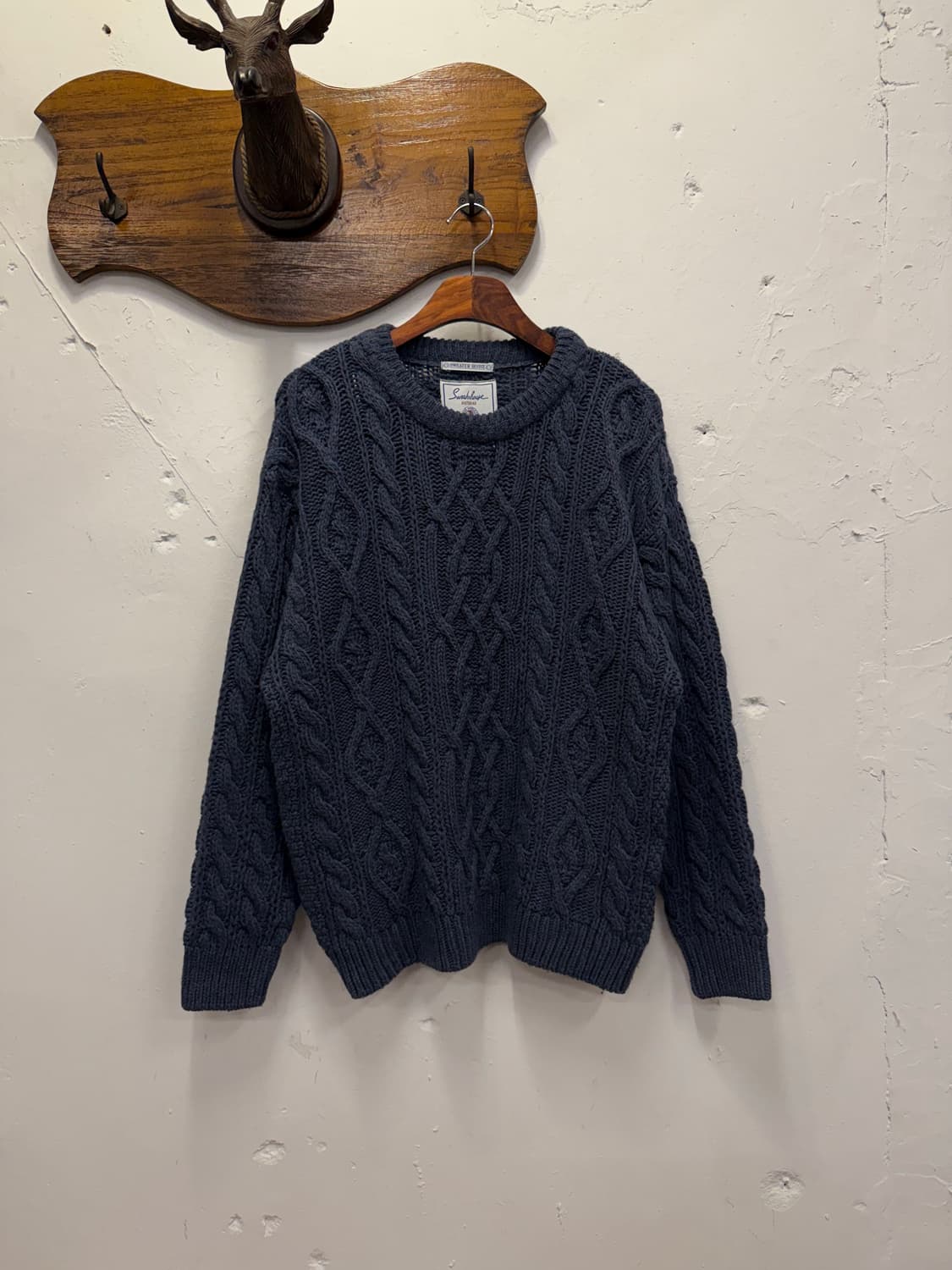 L) Spain Navy Fisherman 피셔맨 Knit Sweater 상품이미지2