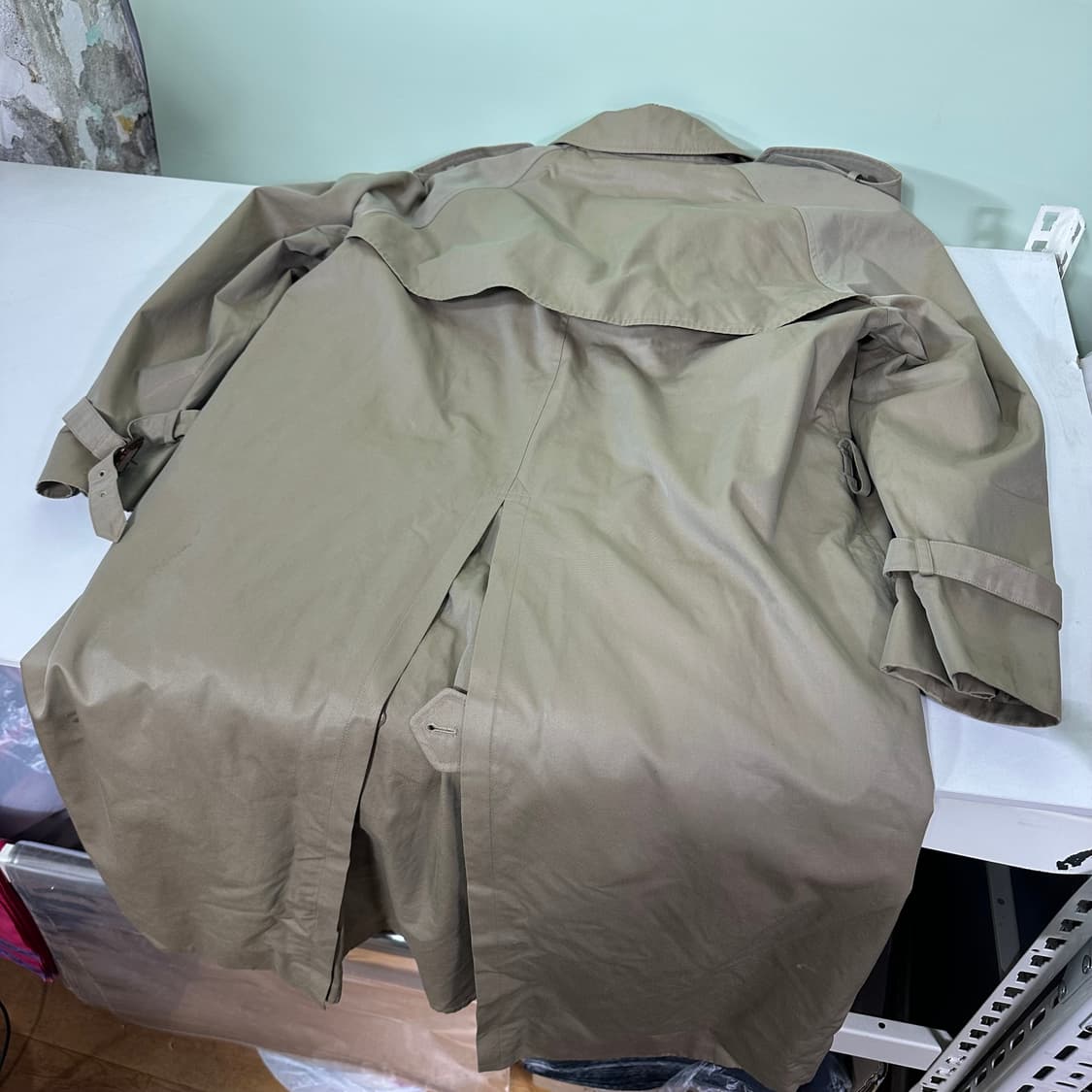 M 닥스 베이지 나그랑 롱 더블 트렌치코트 상품이미지5