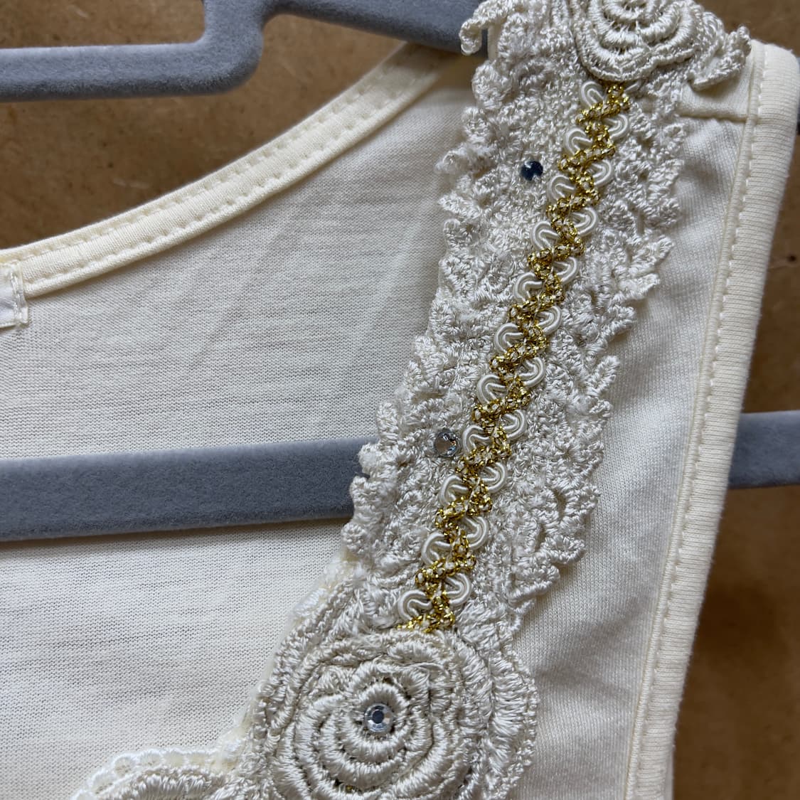 일본빈티지 엑시즈팜 로즈 레이스나시 상품이미지5