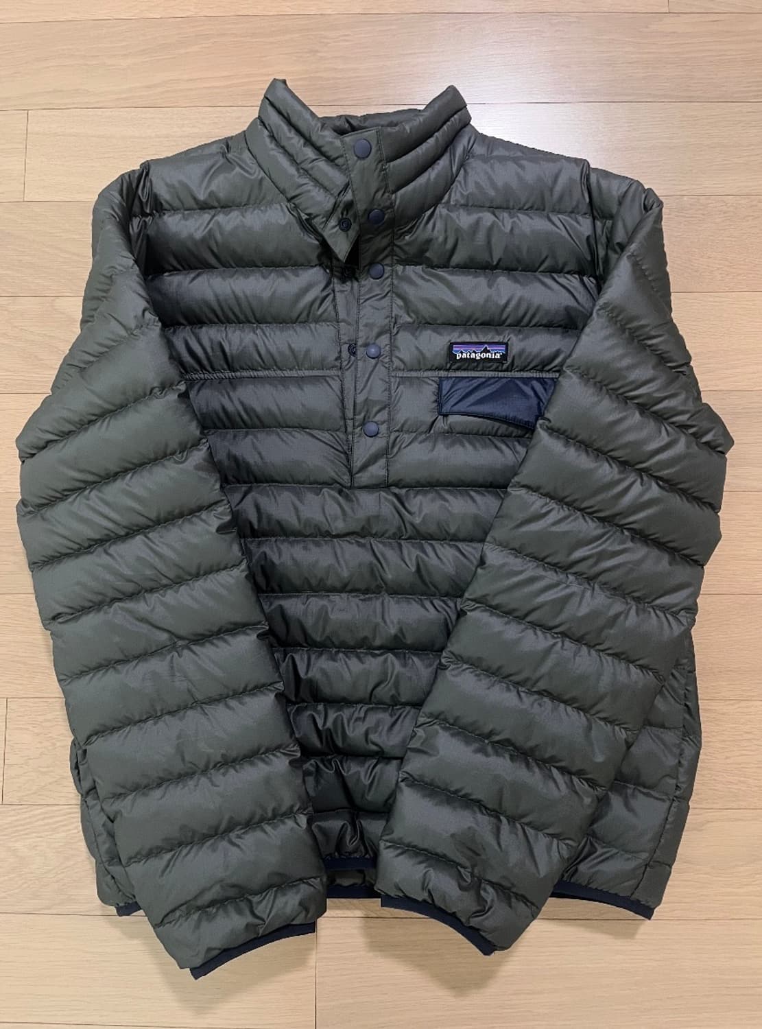 파타고니아 다운 스냅 풀오버 그레이/네이비 상품이미지5