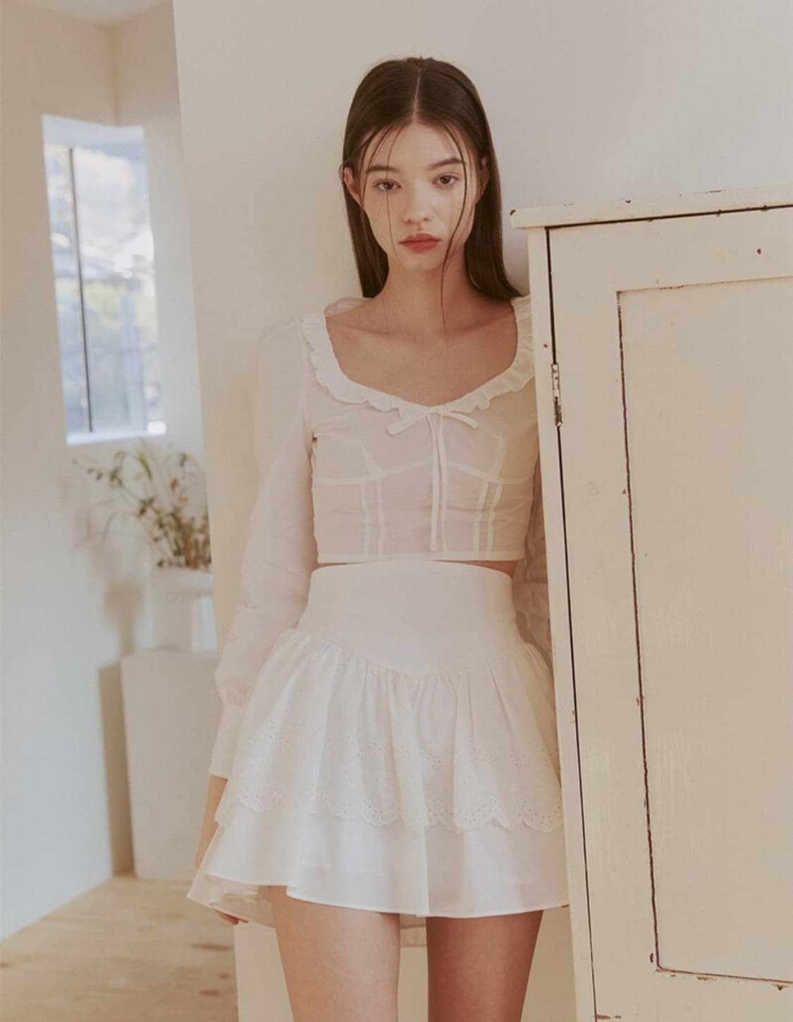 낫유어로즈 아이리스 블라우스, 아이린 스커트 셋업 세트 상품이미지1