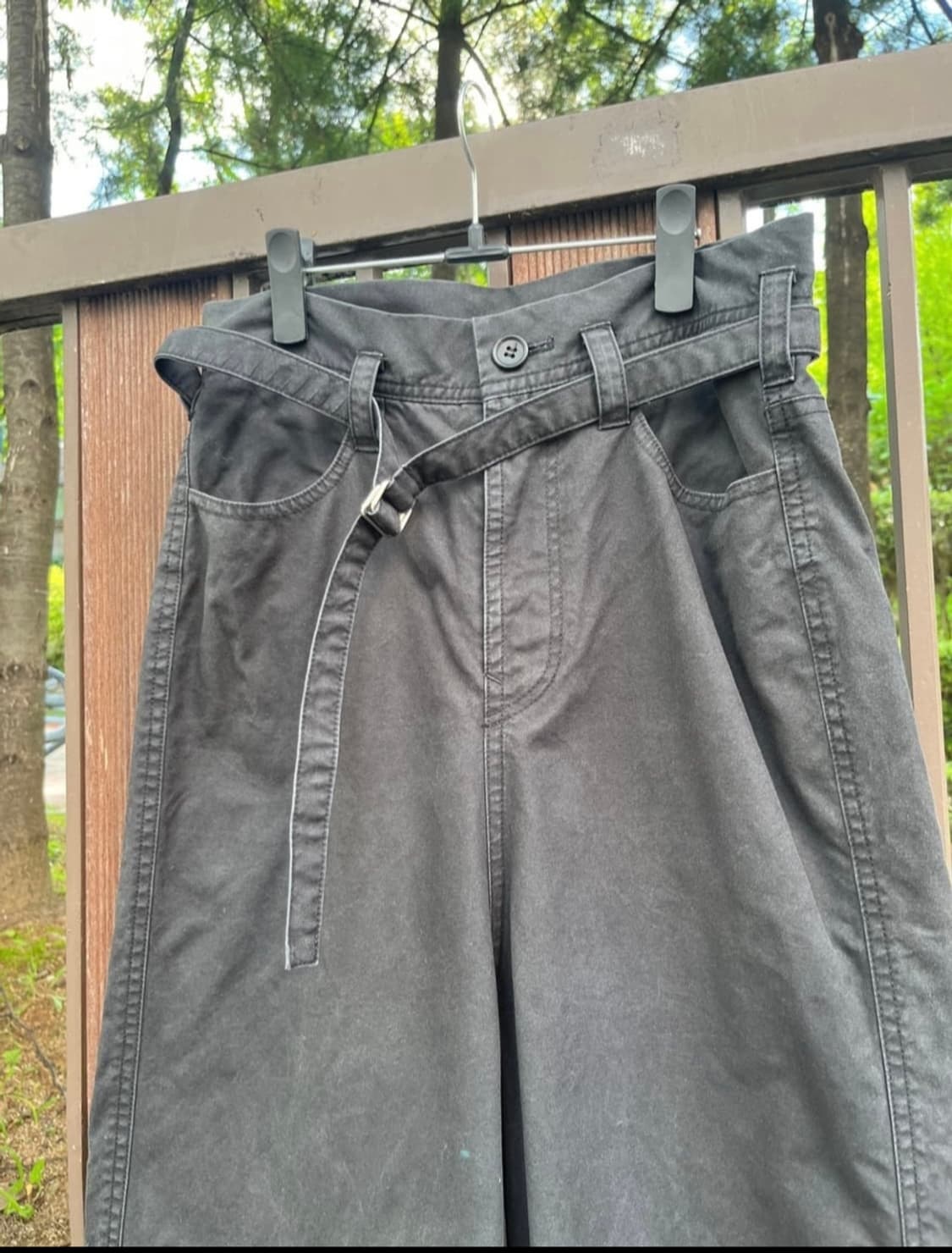 Y's Yohji Yamamoto 와이드 벨티드 카고 팬츠 (size 2 상품이미지4