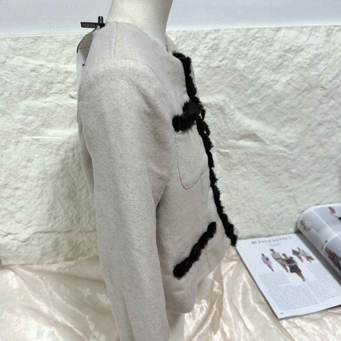 빈티지 트위드 퍼 자켓 상품이미지3