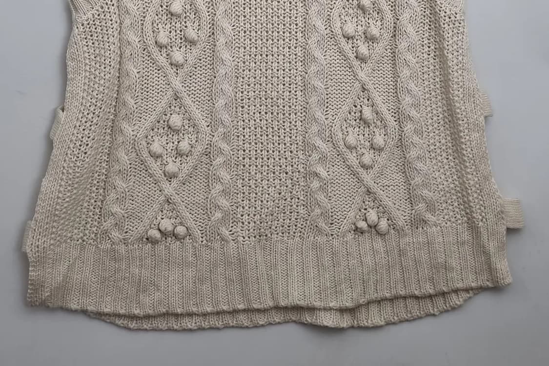 사만사모스 크림 니트 조끼  상품이미지4