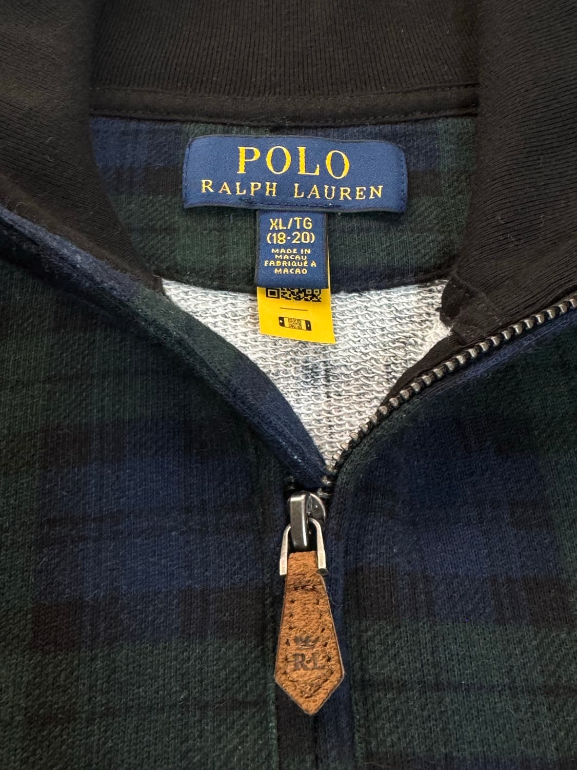 95-100 폴로 polo 이스테이트 블랙와치 쿼터집업 니트 상품이미지3