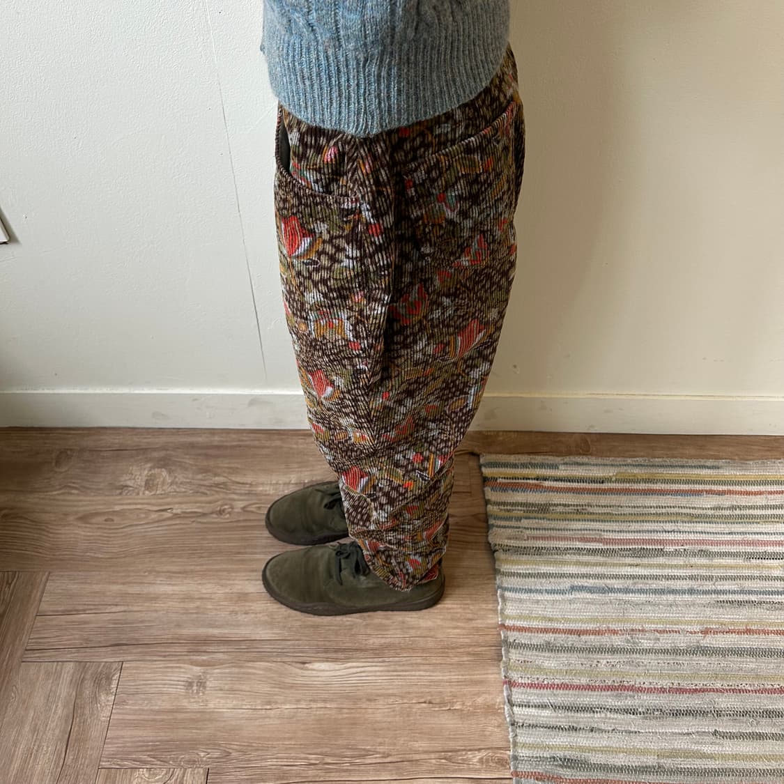 90s LEE 코듀로이 플라워 팬츠 상품이미지2