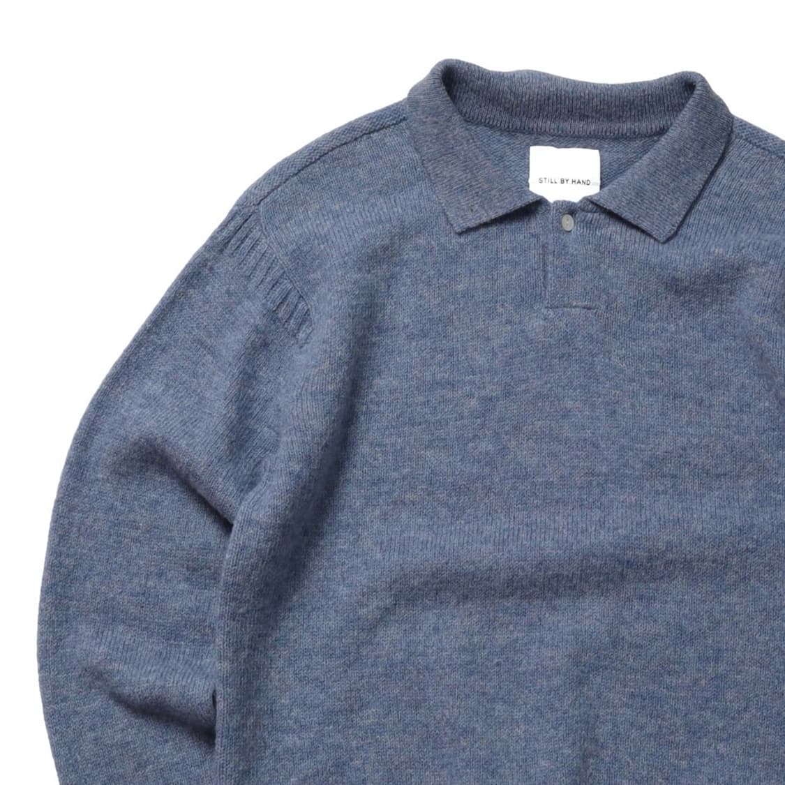 Still By Hand Wool Polo Long Sleeve   상품이미지2