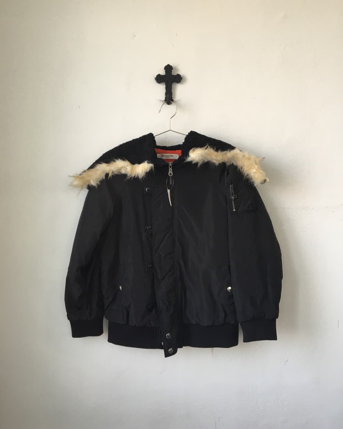 Fake fur hood jacket 상품이미지2