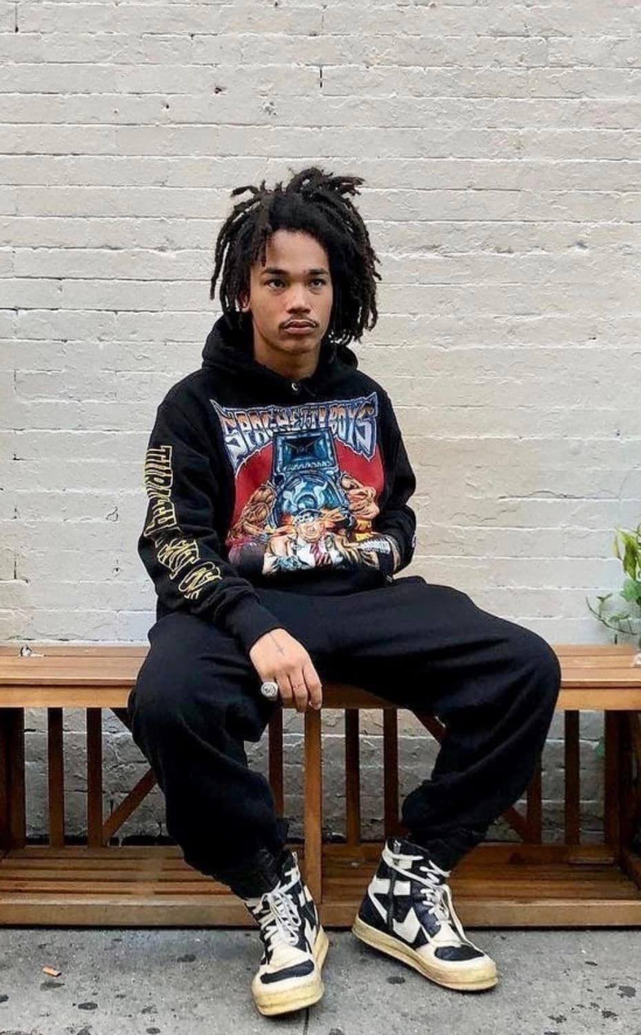 (XL) 제리로렌조 스파게티보이즈 챔피온 후드 블랙 상품이미지5