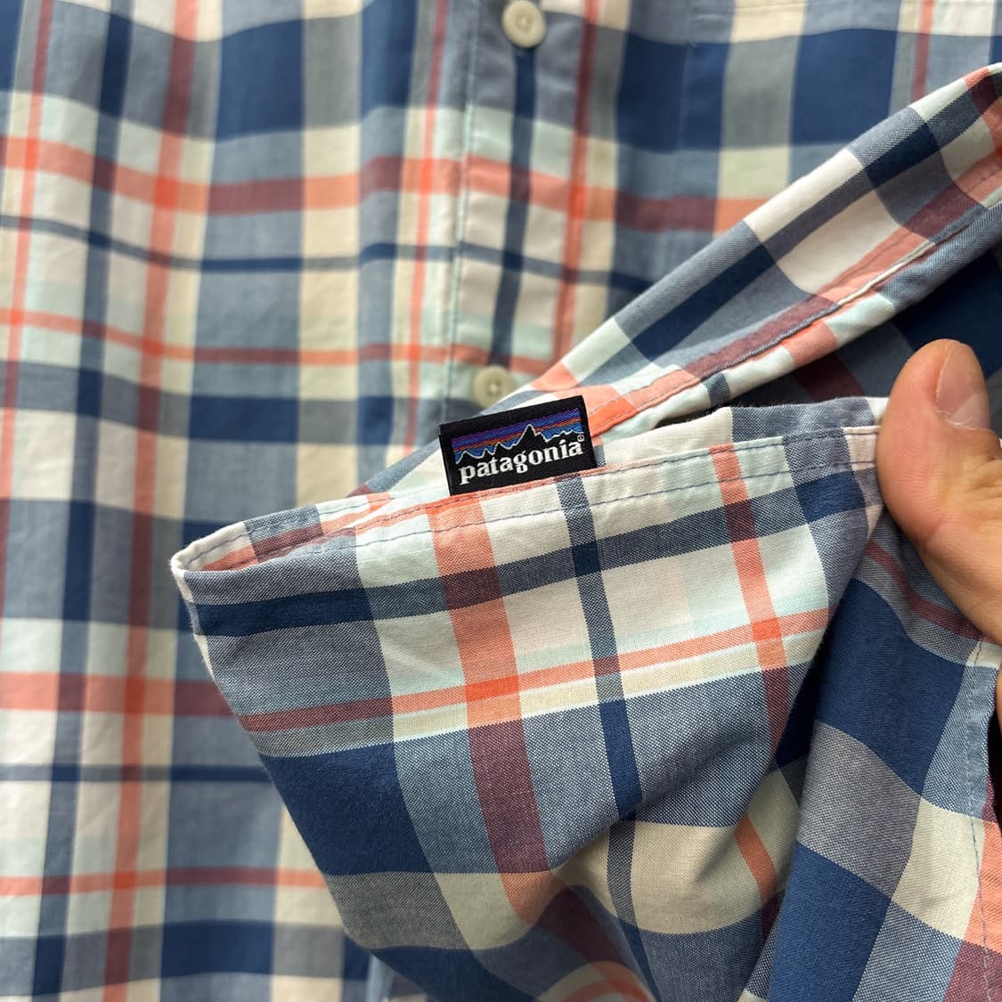 00s 파타고니아 오가닉코튼 멀티체크 클래식핏 반팔셔츠 N1249 상품이미지8
