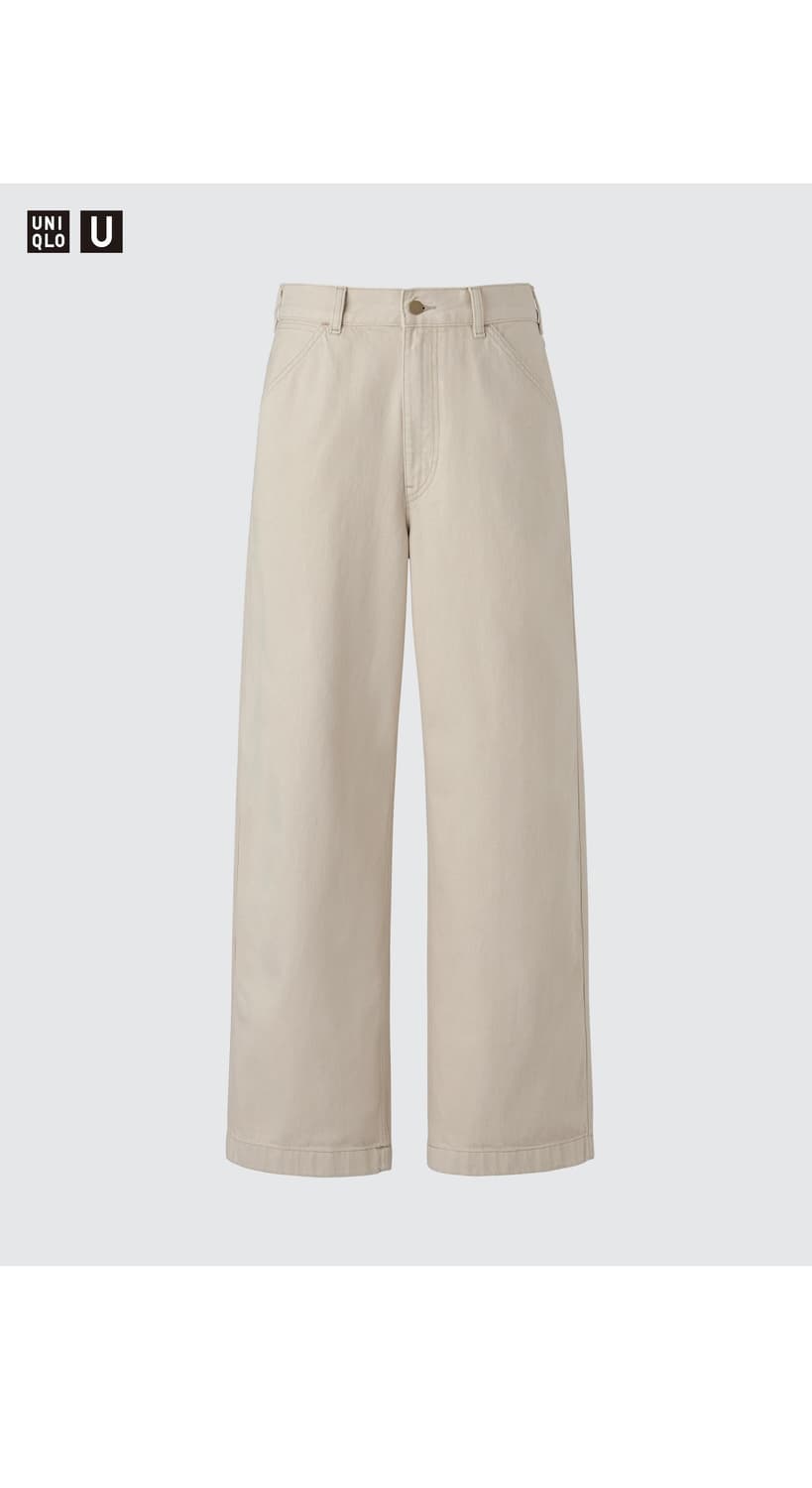 유니클로 와이드핏컬러진 natural 색상 상품이미지2