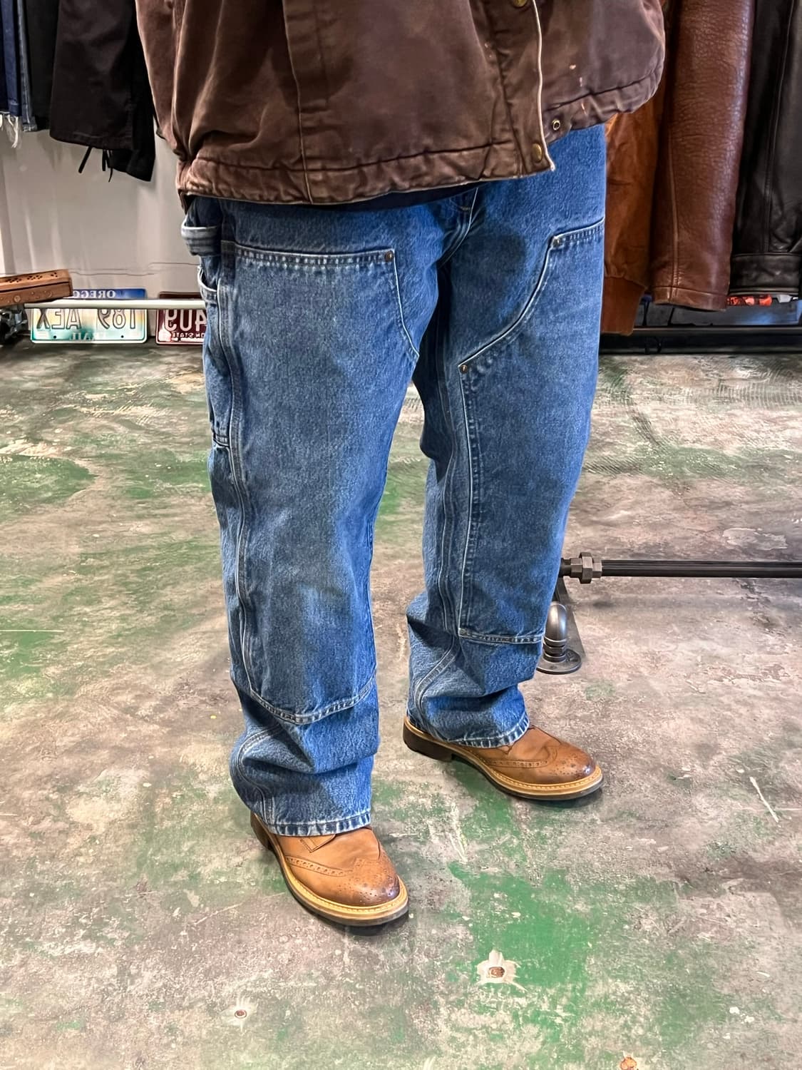 칼하트 B73 DST 더블니 데님 카펜터 팬츠 덩가리핏 USA 원단 상품이미지3