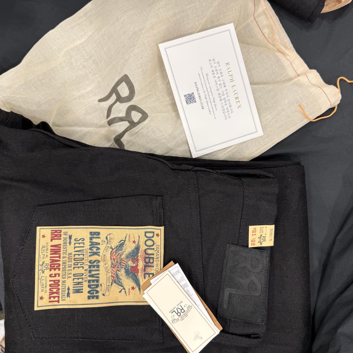 RRL 빈티지파이브포켓 블랙온블랙 31x32 상품이미지2