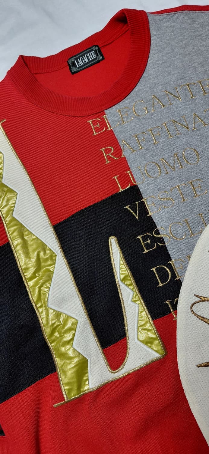 [L/무료배송] 라가체(LAGACHE) 90s 올드스쿨 자수 맨투맨 상품이미지2