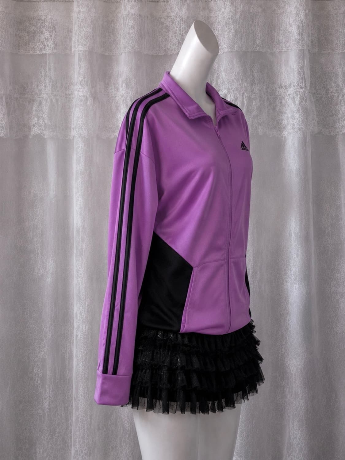 Adidas아디다스 빈티지 대장템 희귀 y2K 퍼플보라 핑크 트랙탑 집업 상품이미지2
