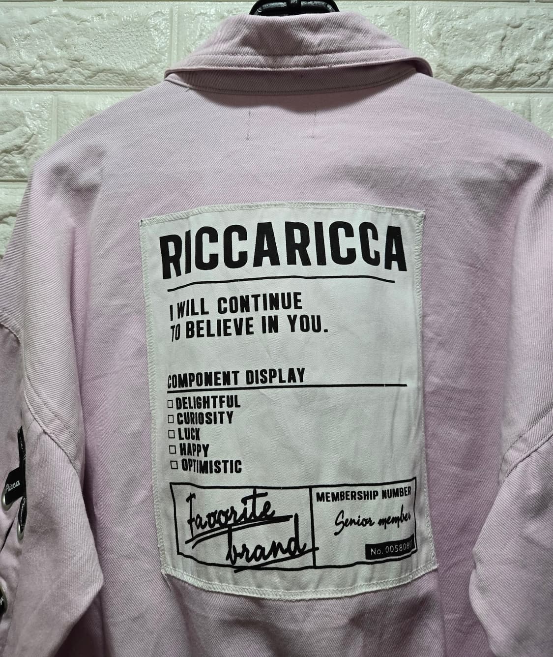 Ricca Ricca 핑크 데님자켓 140 성인여성 55~55반 상품이미지6