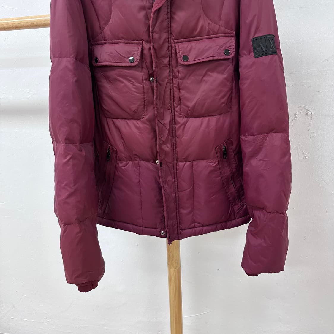 아르마니 익스체인지 버건디 다운 패딩 점퍼 M/M J12 상품이미지3