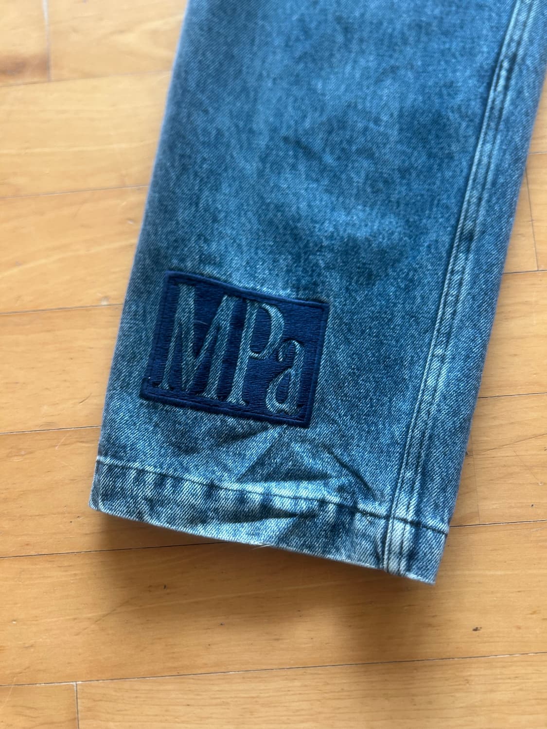 (S)플라스틱 프로덕트 MPa CALF LOGO 데님팬츠 상품이미지4