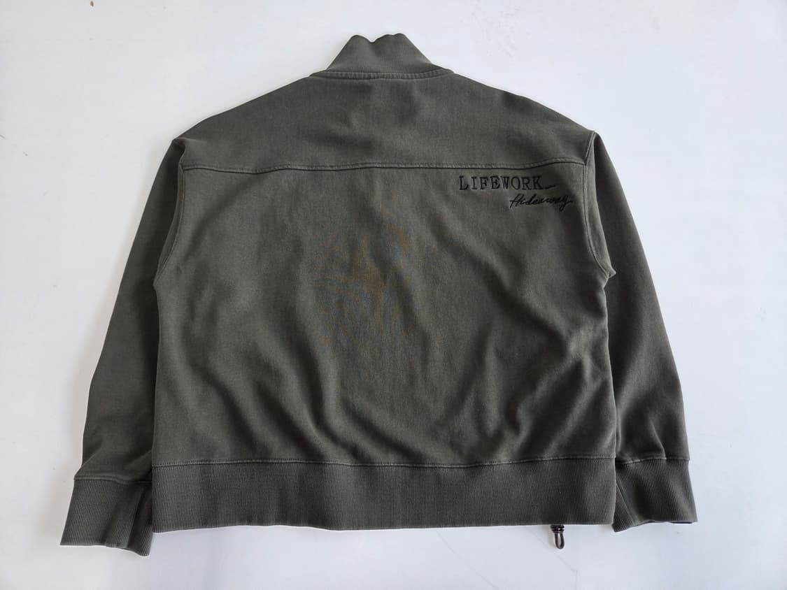 라이프워크 반집업 맨투맨 카키 F 상품이미지2