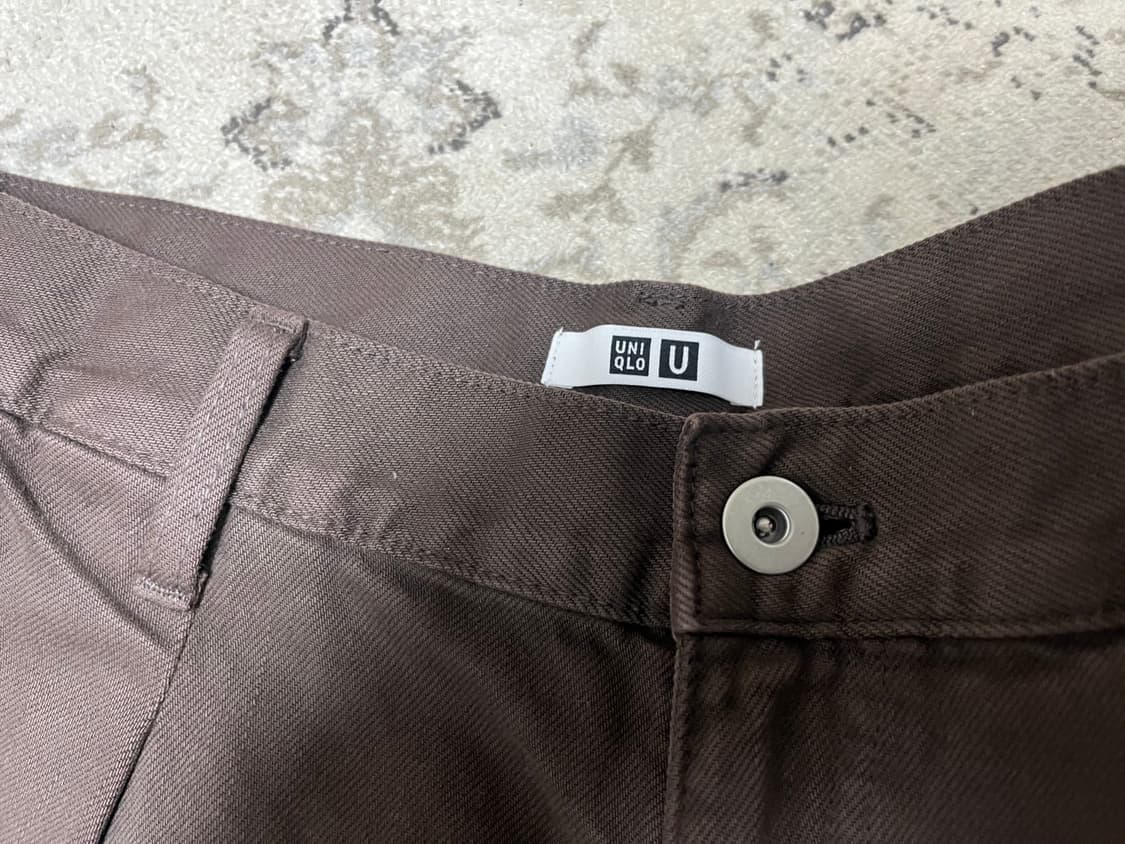 유니클로 U 르메르맛 브라운 데님 턱 팬츠 상품이미지5