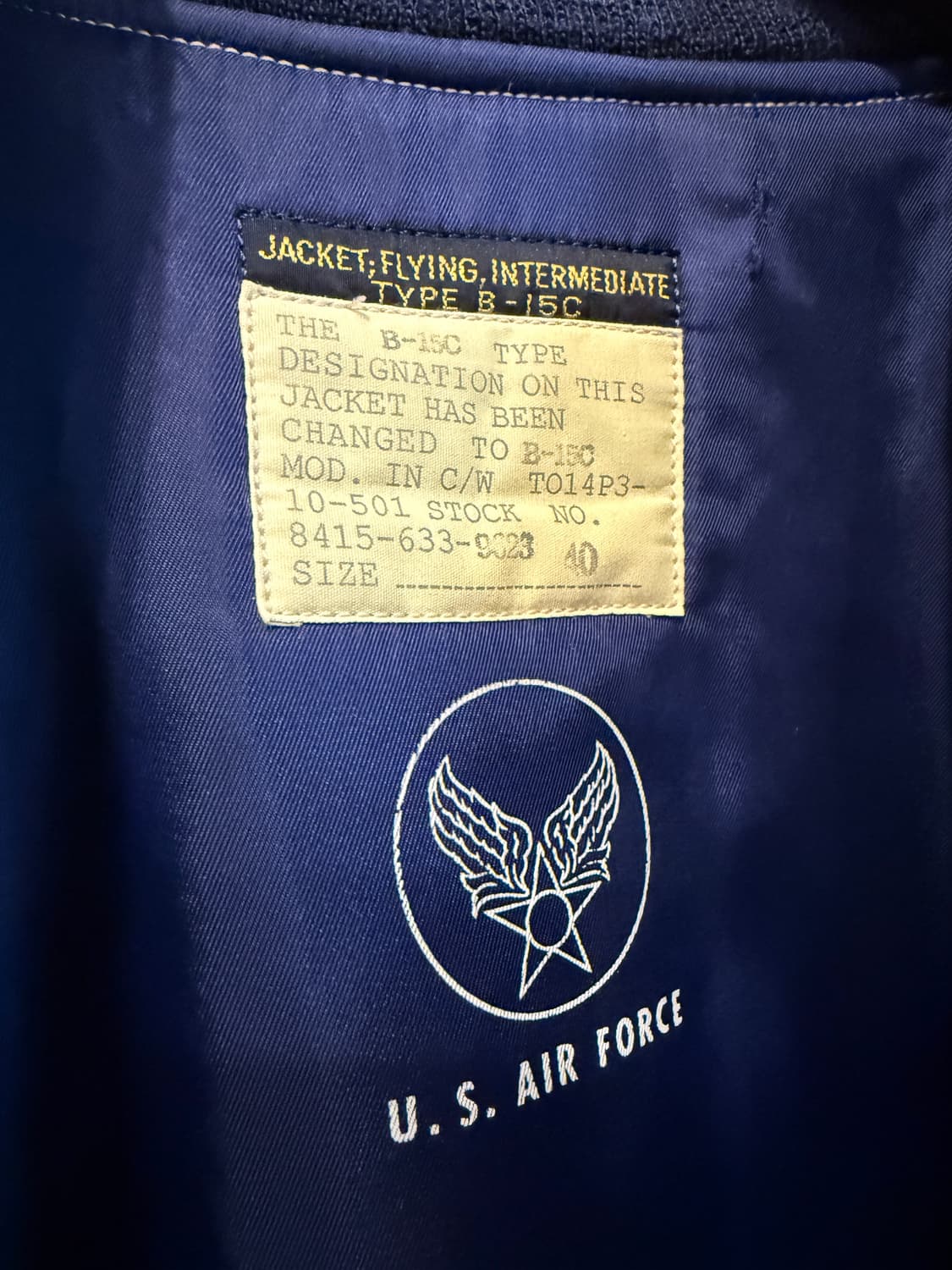 버즈릭슨 b-15c 모디파이드 플라이트 자켓 40(L) 상품이미지9