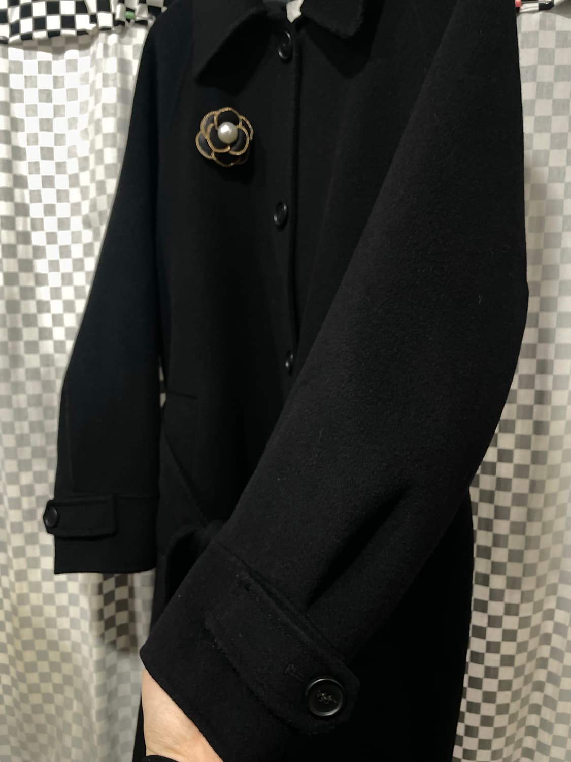 LIST 여성블랙울코트66 모직코트66:)리스트롱코트 하객룩오피스룩연말룩 상품이미지7