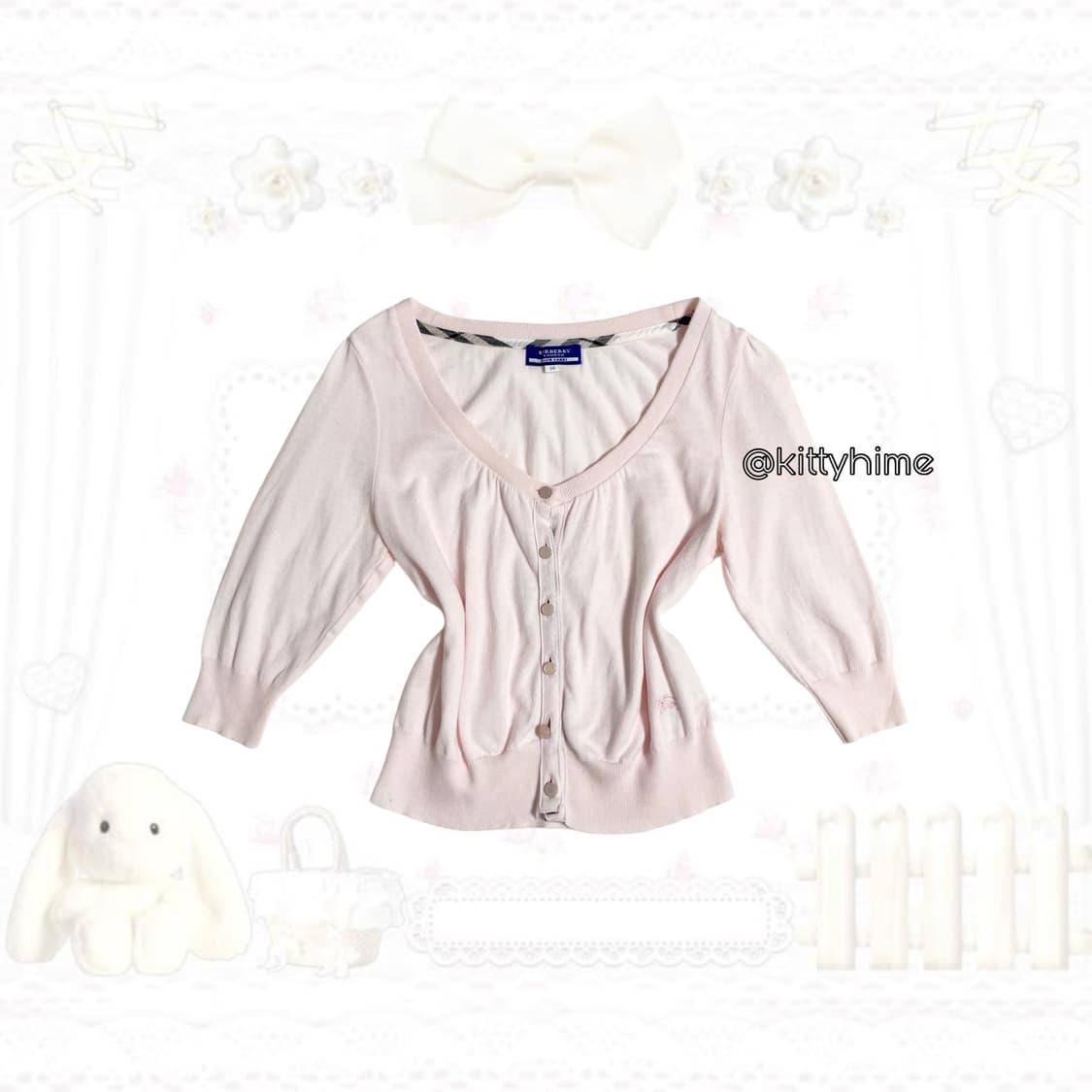 Burberry 버버리 베이비 핑크 가디건 버버리핑크 버버리가디건 버버리 상품이미지2