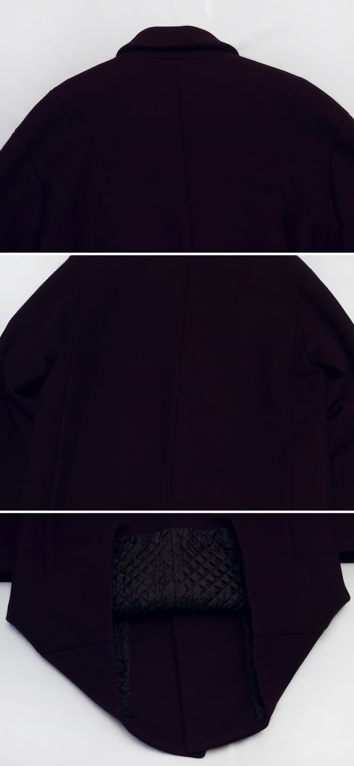 시스템 옴므 딥퍼플 멜튼울 캐시미어 클래식 체스터 코트 (100) 상품이미지5