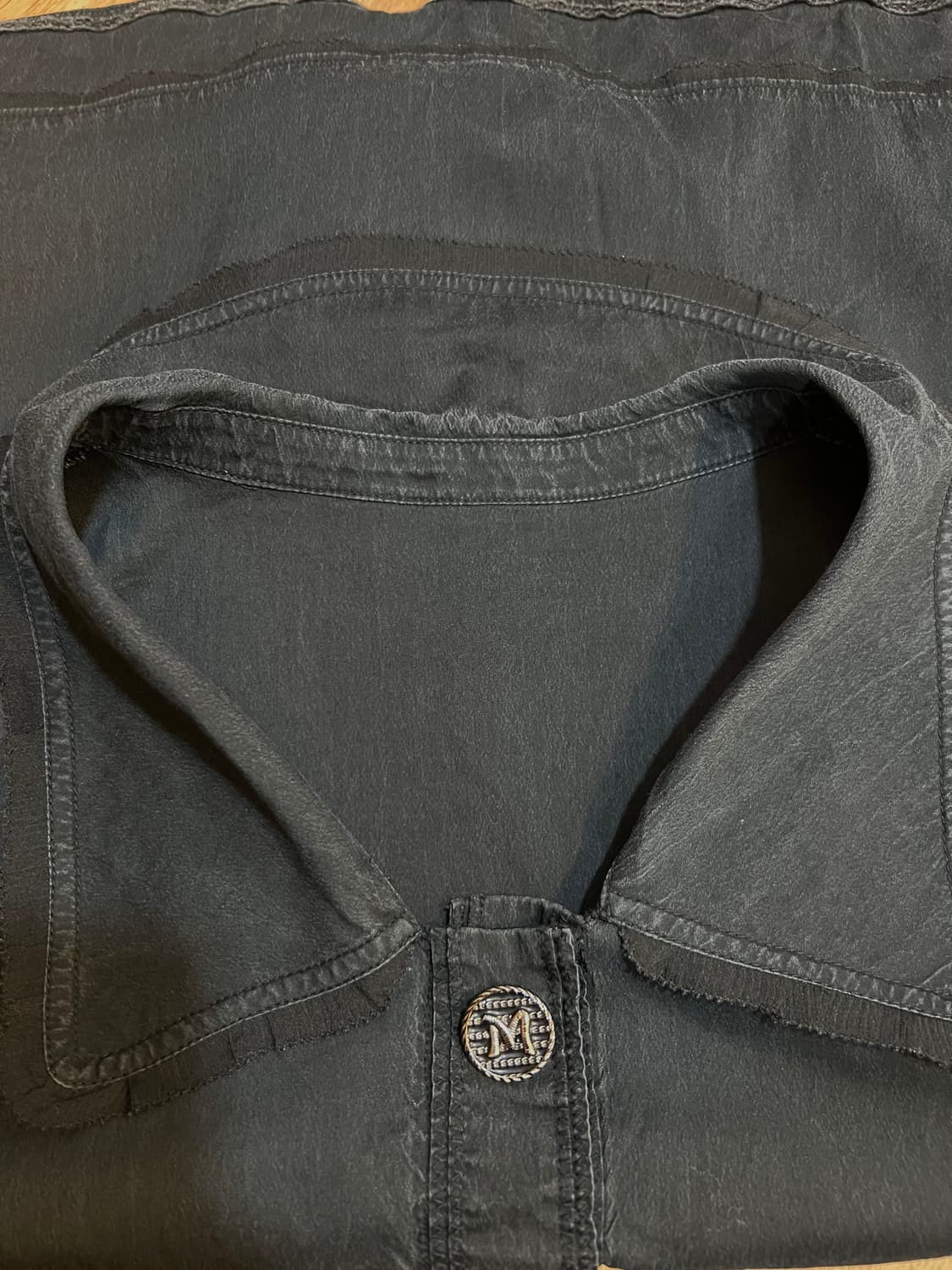 마인 여성 블랙 세일러카라 실크블라우스 셔츠자켓 상품이미지6