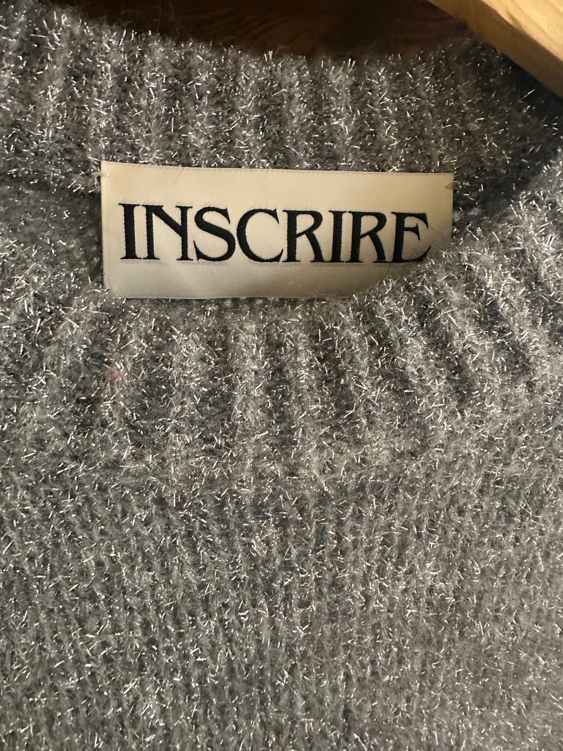 INSCRIRE 모헤어 울 혼방 메탈 그레이 니트 (F) 상품이미지2