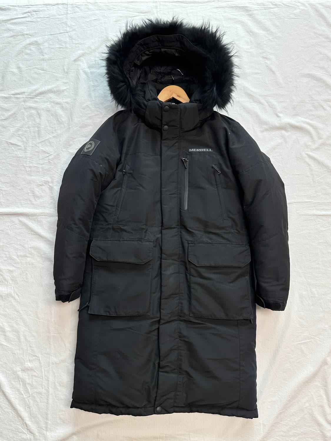 머렐 남성 덕다운 롱패딩 블랙 상품이미지1