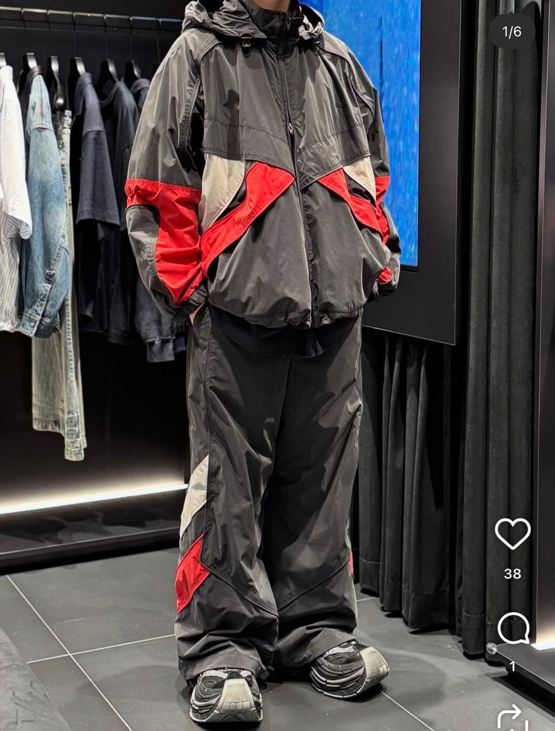 준지 트랙2 솔트 슈링크 나일론 립스탑 컬러 블록 점퍼 50 판매합니다 상품이미지2