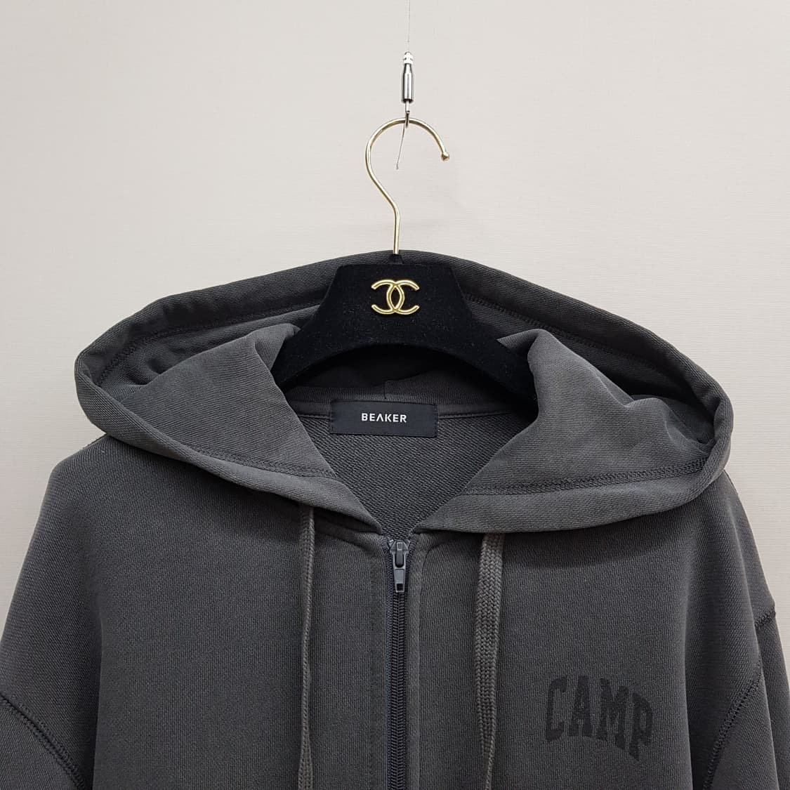 비이커 BEAKER 2024 워싱면소재 후드 집업 0사이즈 상품이미지2