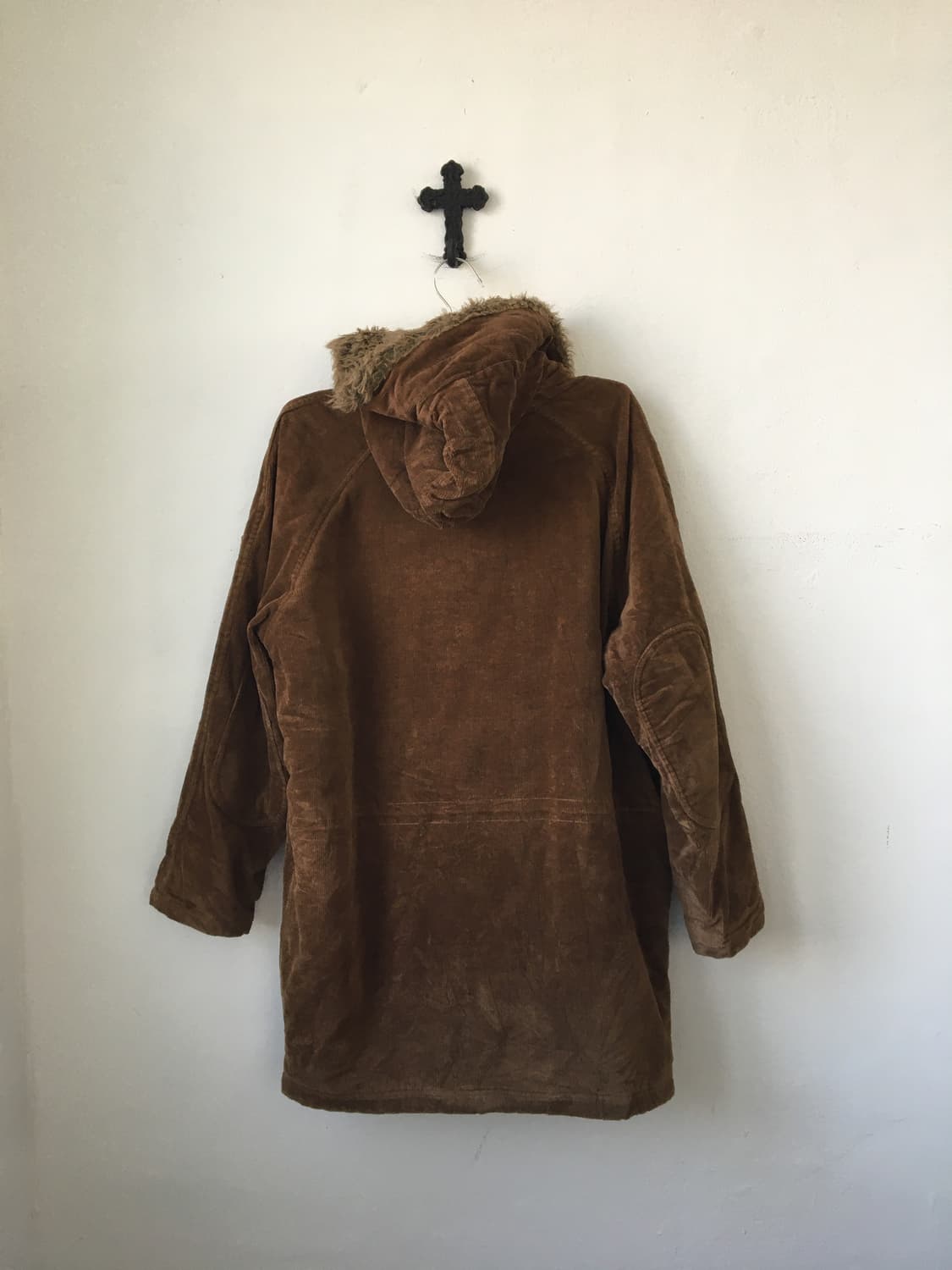 Fake fur hood corduroy jacket 상품이미지3