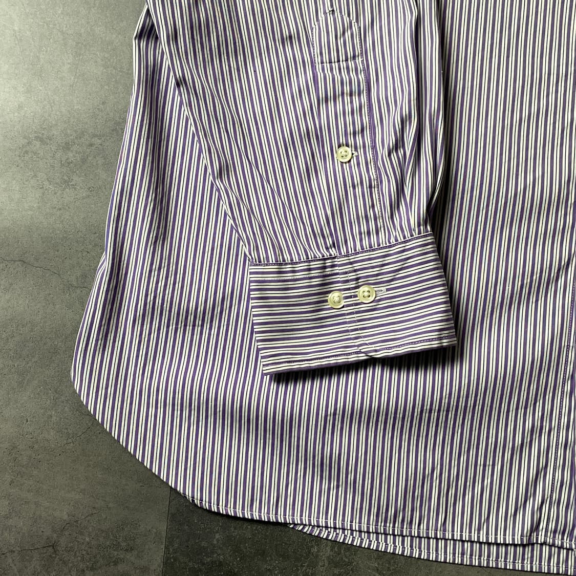 RALPH LAUREN 랄프로렌 빈티지 퍼플 스트라이프 코튼셔츠 상품이미지4