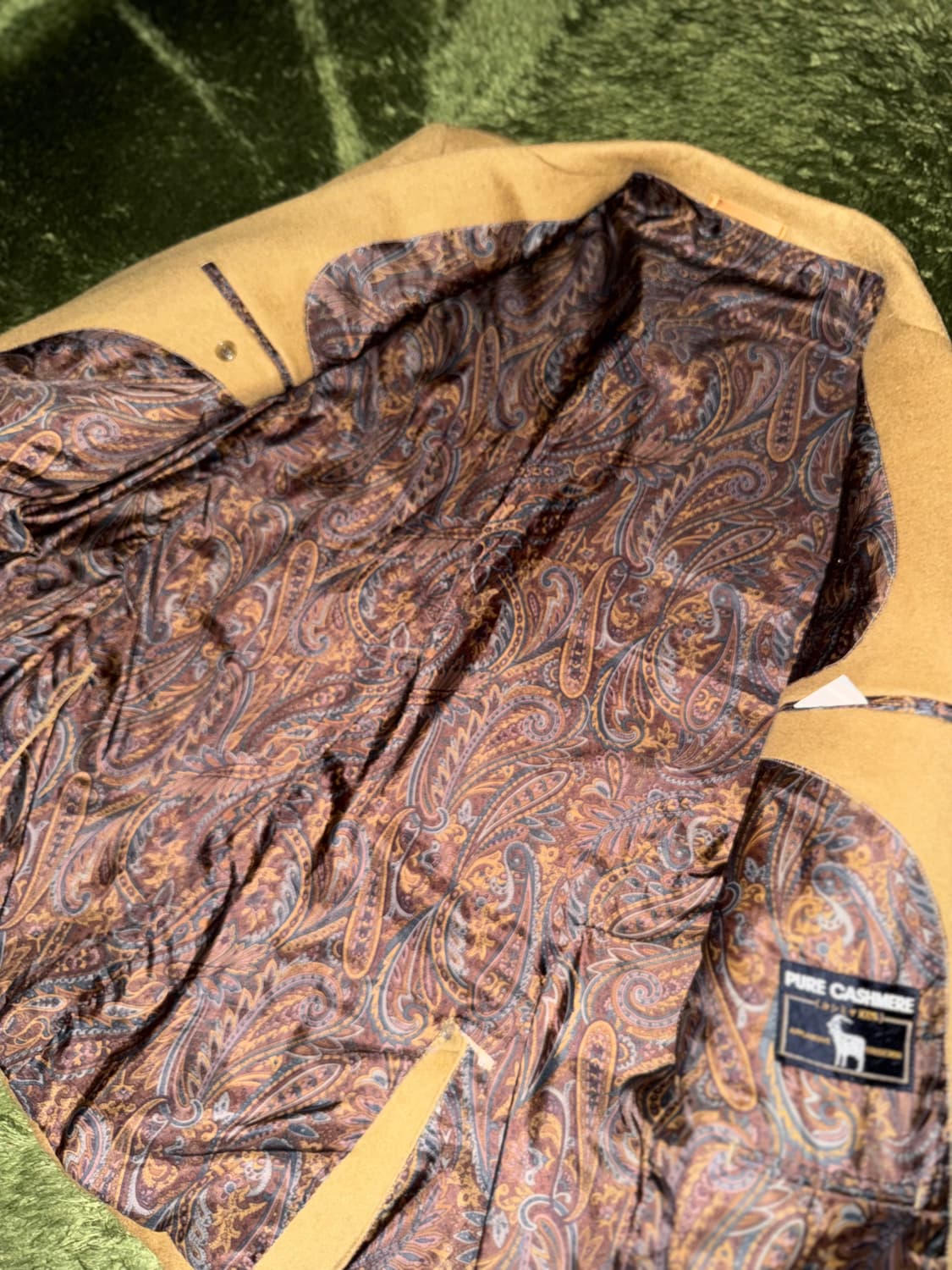 재패니즈 퓨어 캐시미어 페이즐리 라이닝 블레이저 자켓 상품이미지5