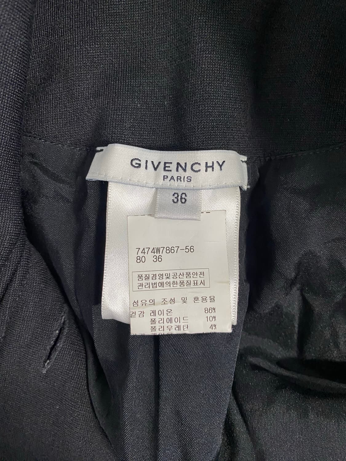 지방시 블랙 트렌치 코트 36 상품이미지4