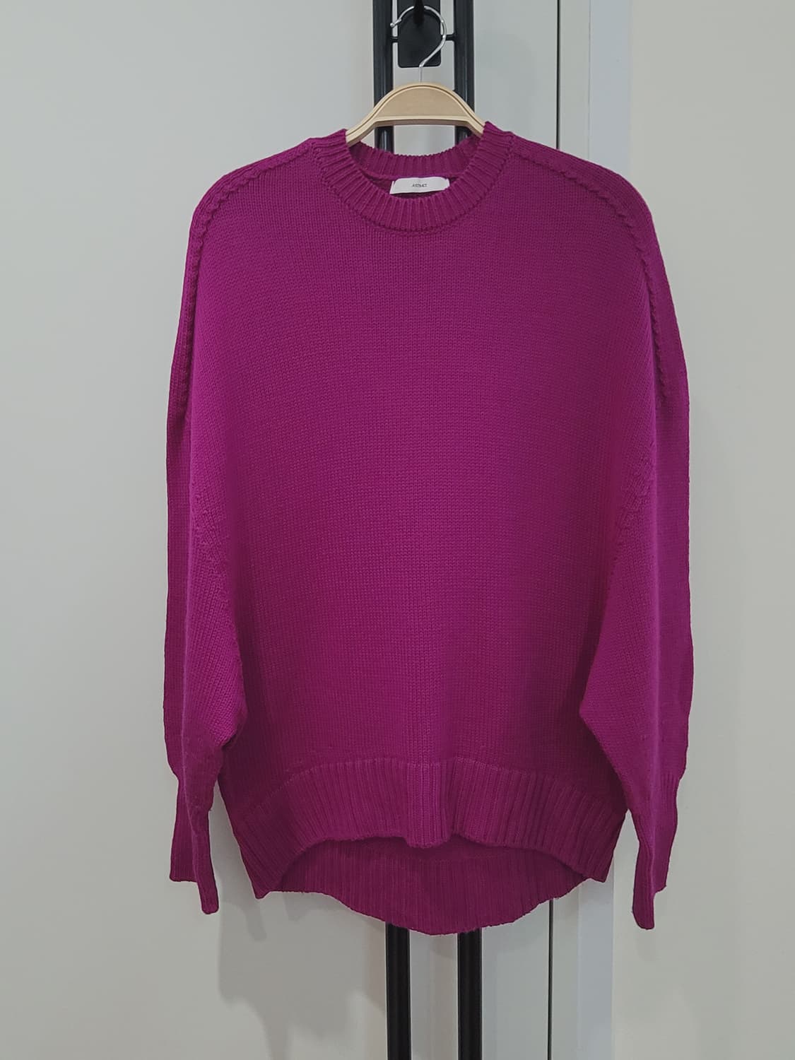 JPN 아스트라엣 ASTRAET 울100 돌먼 슬리브 니트 프리사이즈 상품이미지1