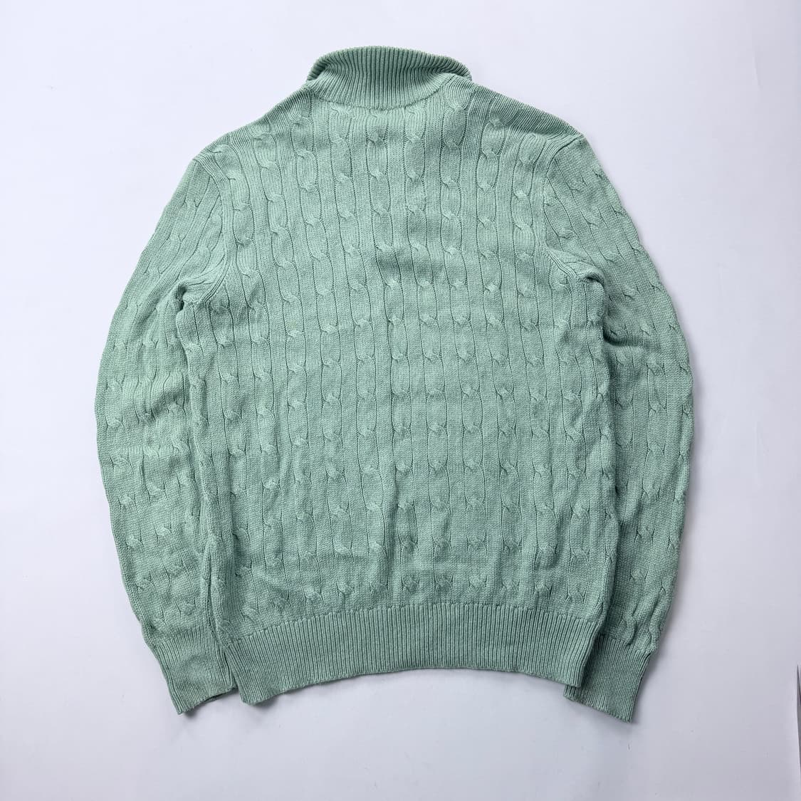 폴로 랄프로렌 케이블니트 꽈배기니트 반집업 상품이미지5