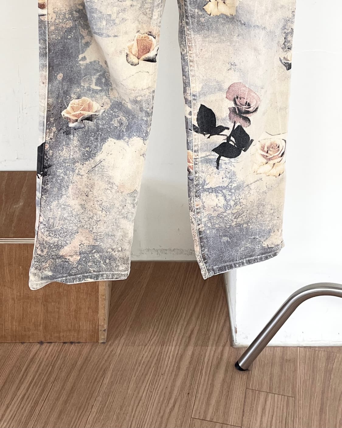 로베르토 카발리 멀티컬러 플로럴 프린트 진스 상품이미지3