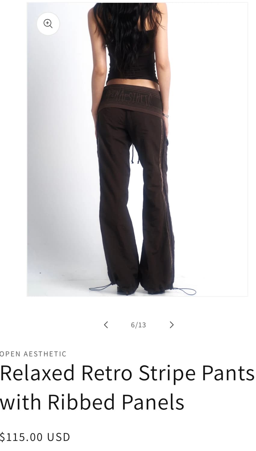 (구매)open aesthetic Retro Stripe Pants 상품이미지2