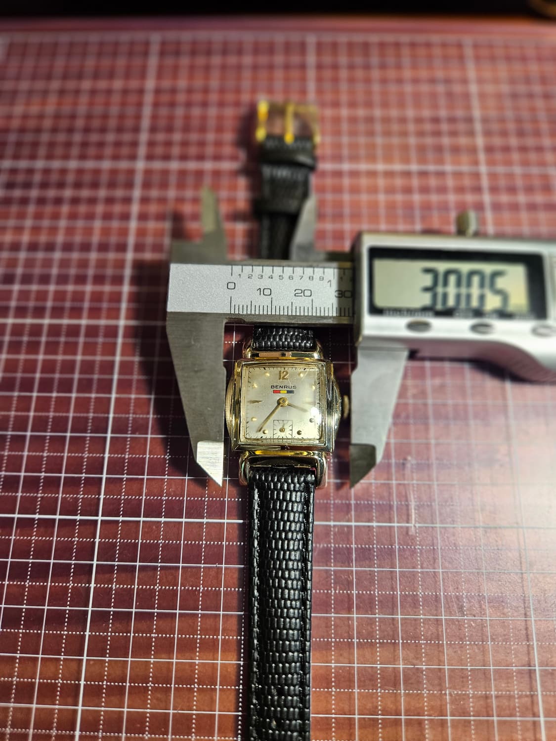 1950s BENRUS 벤러스 빈티지 사각 수동 핸드와인딩 시계 상품이미지3