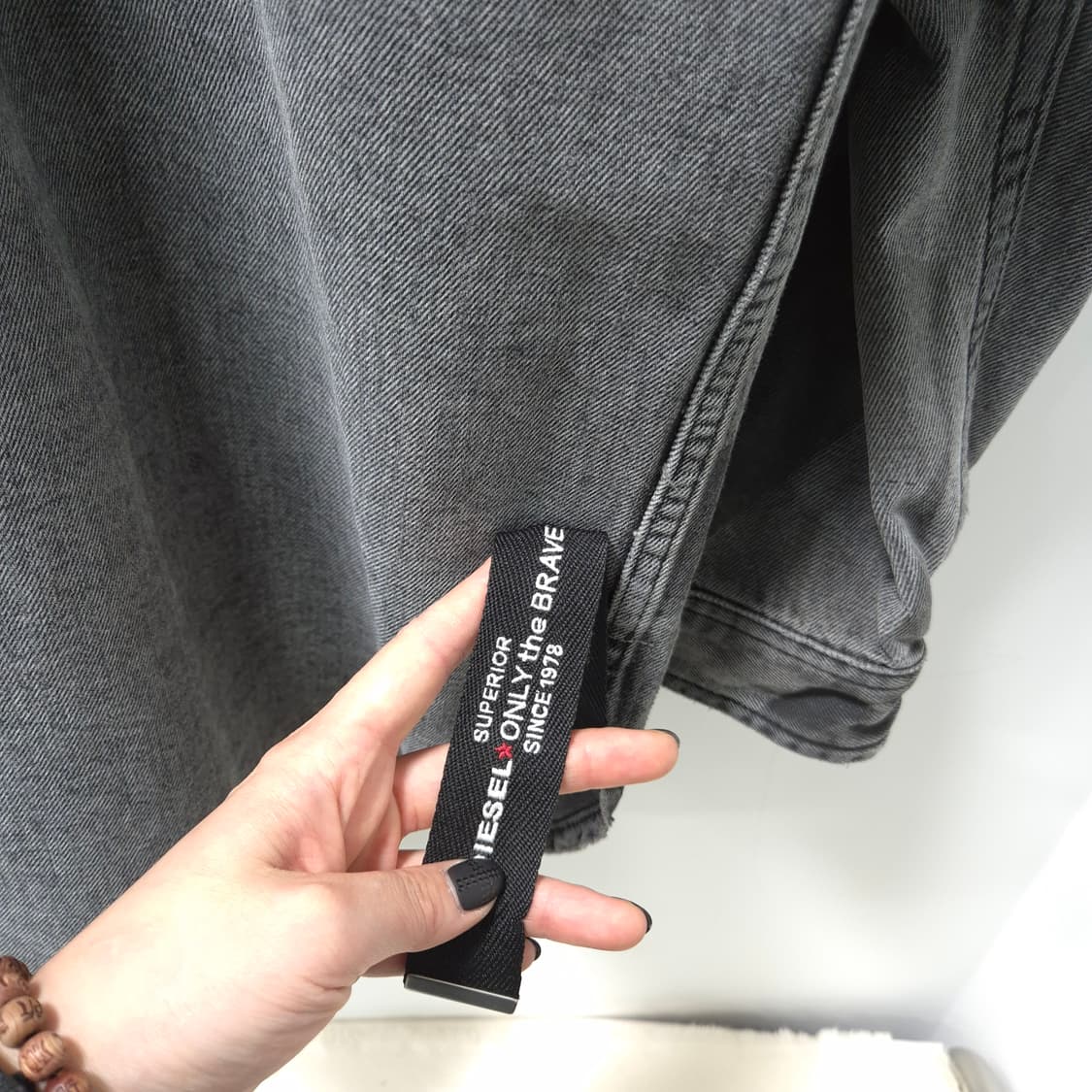 디젤 D-로렌조 보더 컬러 데님 셔츠 자켓 M 상품이미지5