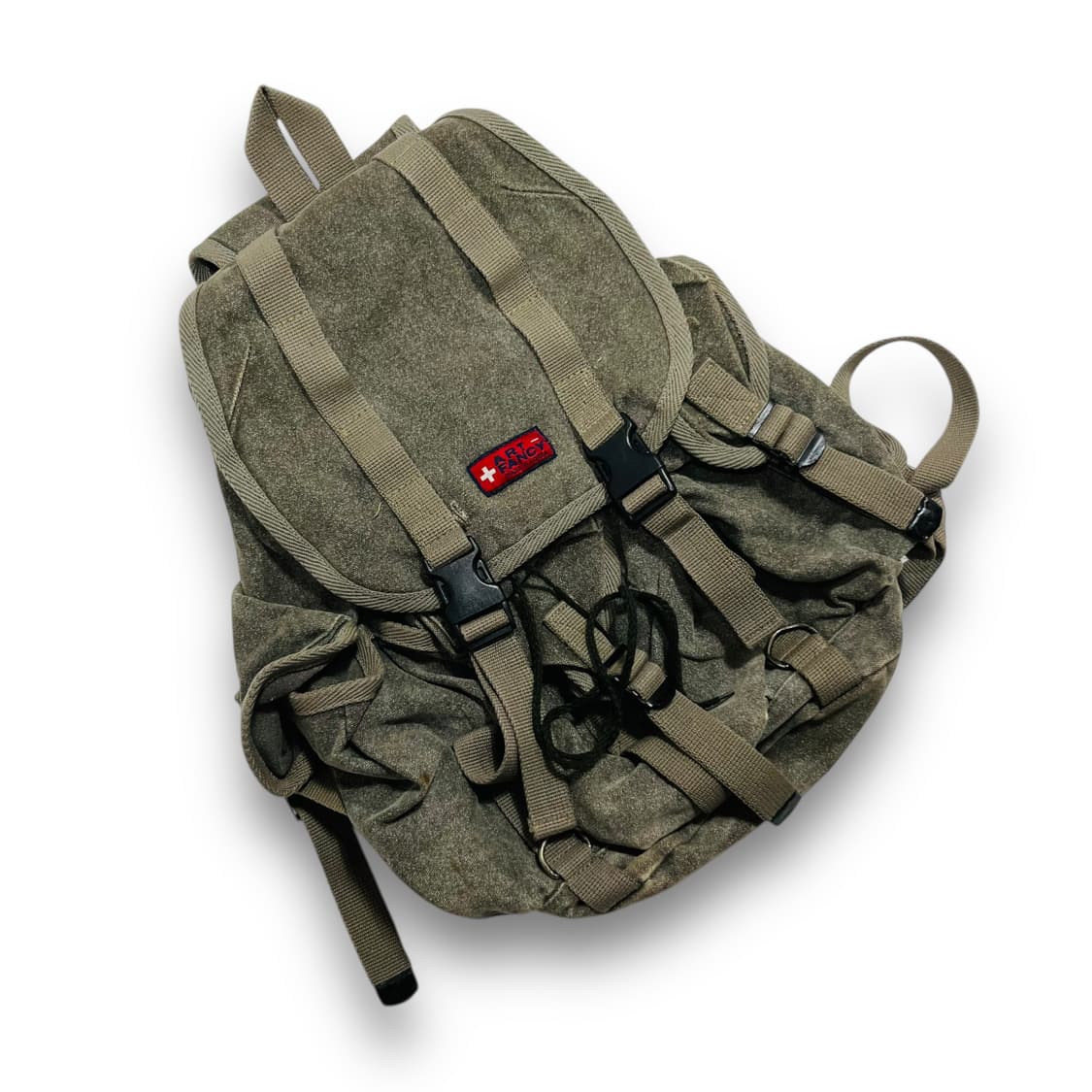 ART FANCY Washed khaki pocket back pack 상품이미지2